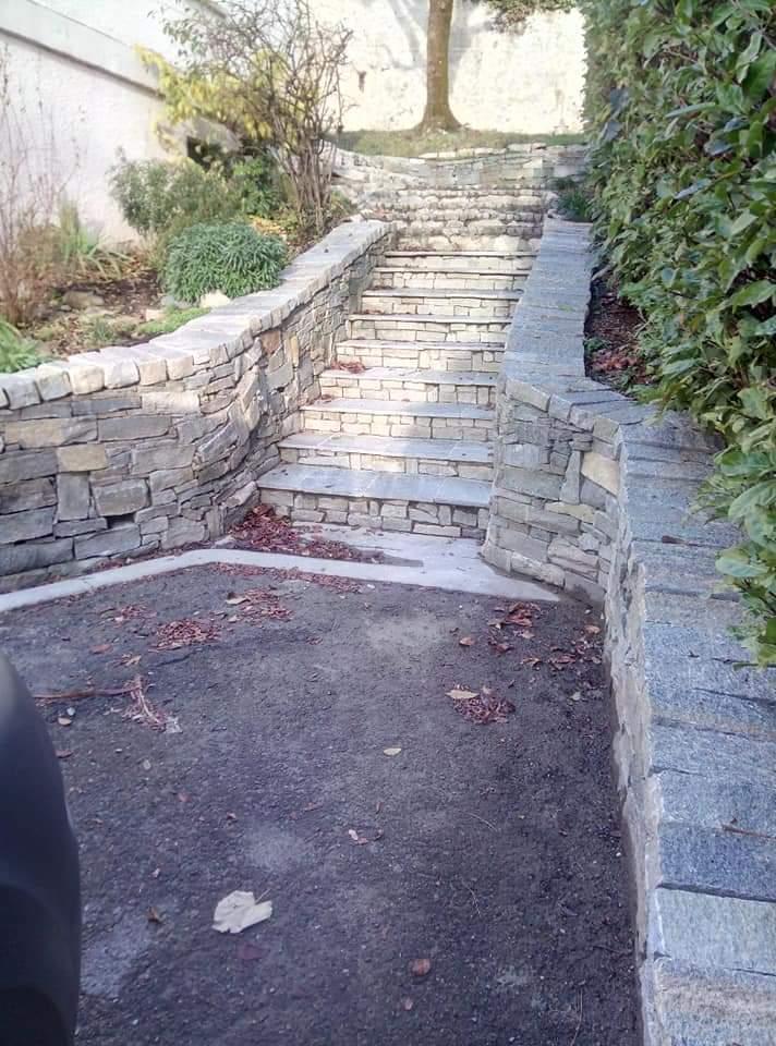 Pose de muret en pierre sèche Grenoble