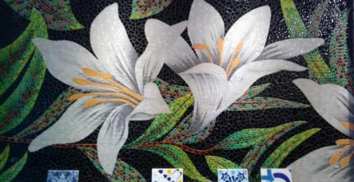 Faïences sur mur à Grenoble 