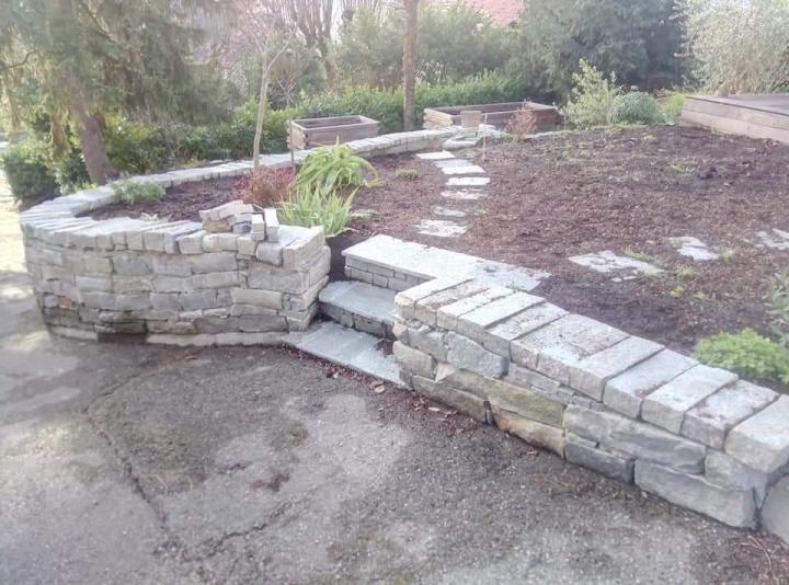 Pose de muret en pierre sèche Grenoble